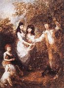 GAINSBOROUGH, Thomas The Marsham Children rdfg oil painting artist